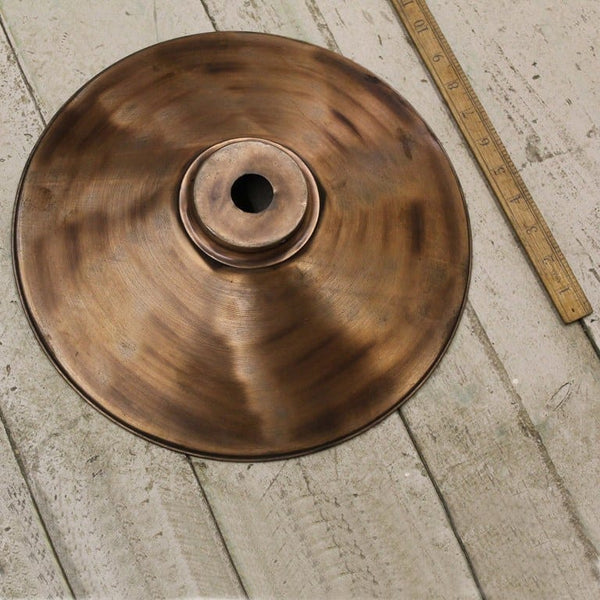 Pendant Shade COOLIE Shallow Antique Copper 330mm Diameter