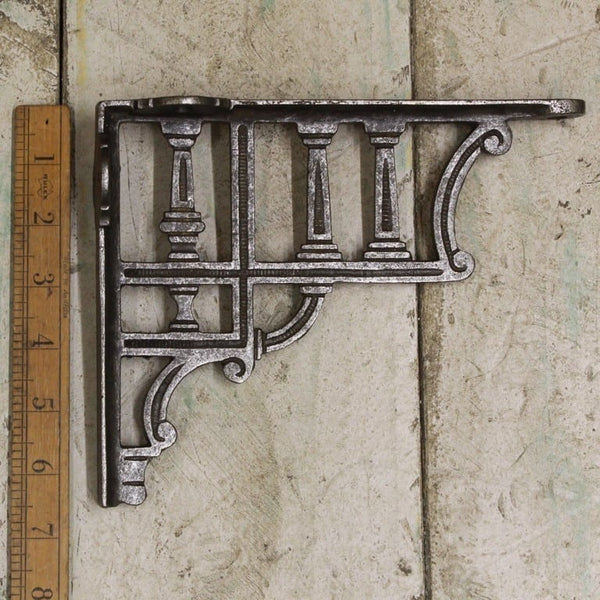 Shelf Bracket CORINTHIAN Column Antique Iron 200mm x 195mm