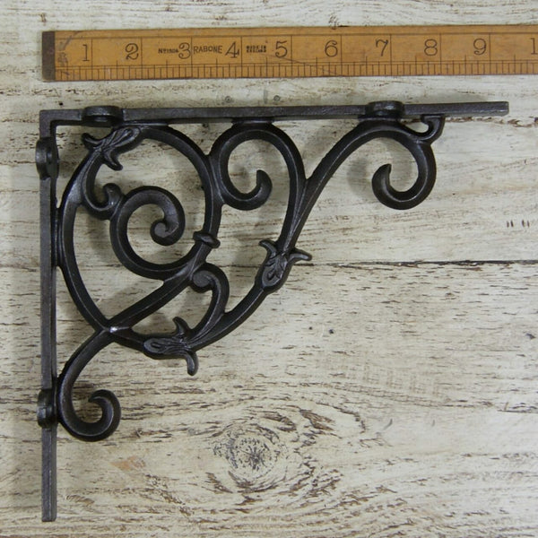 Shelf Hanging Bracket DUTCH Antique Iron 200mm x 235mm