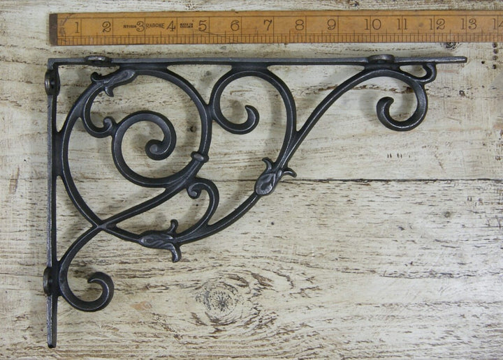 Shelf Hanging Bracket DUTCH Antique Iron 220mm x 320mm