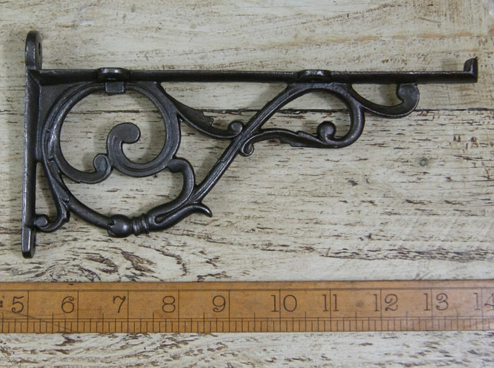 Shelf Bracket Decorative LIPPED Antique Iron 112mm x 225mm