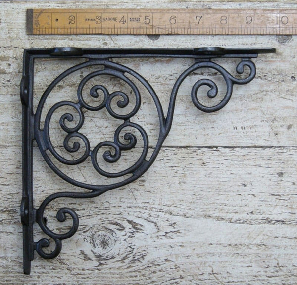 Shelf Bracket JUBILEE Scroll bracket Antique Iron 250mm x 230mm