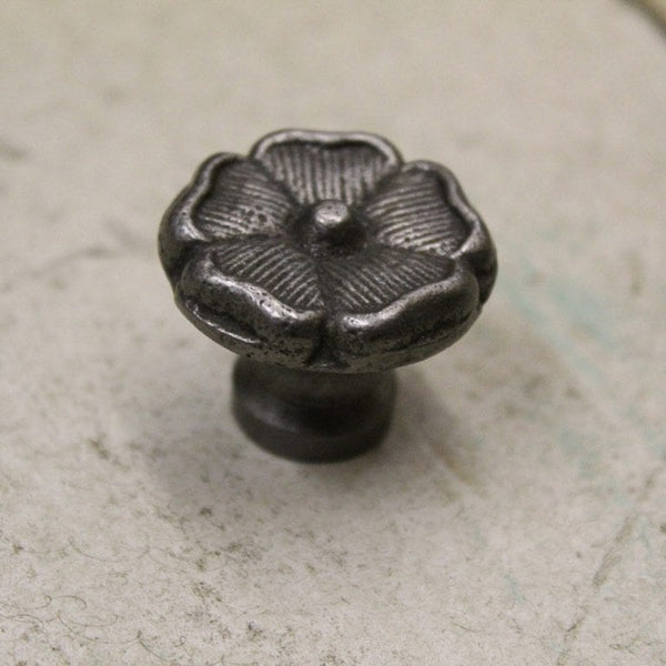 Knob Cupboard ROSE Design Cast Antique Iron 32mm