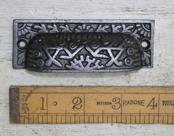 Cup Handle Square INCA Design Cast Antique Iron 95mm