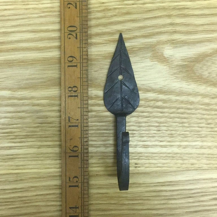 Hook Hand Forged LEAF style Black Wax 130mm