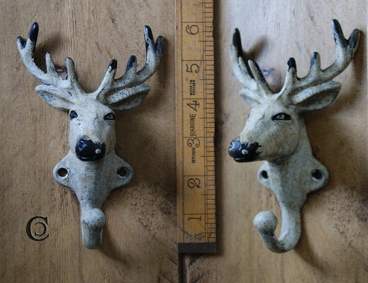 Hook DEER style Aluminium Antique Patina 150mm