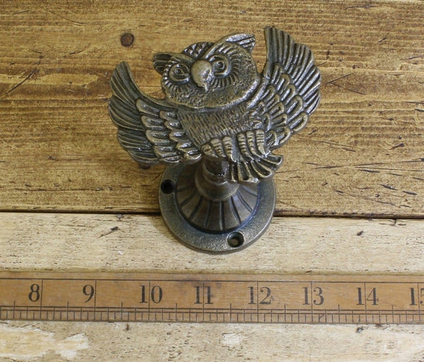 Curtain Tieback OWL Design Antique Brass 75mm Diameter