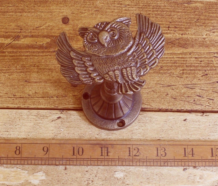 Curtain Tieback OWL Design Antique Copper 75mm Diameter
