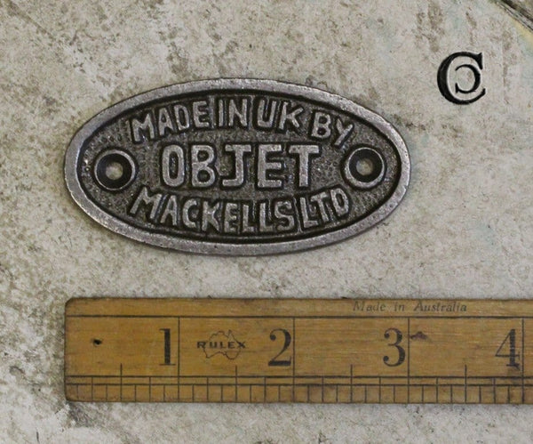 Plaque OBJET MACKELLS Antique Iron 80mm TBD