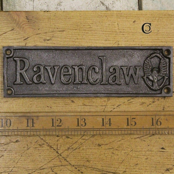 Plaque RAVENCLAW Antique Cast Iron 178mm x 38mm