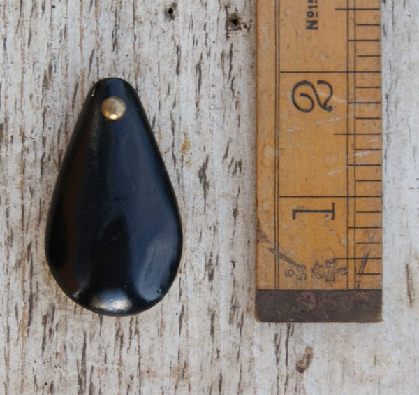 Escutcheon Peardrop Ebony / Brass 50mm