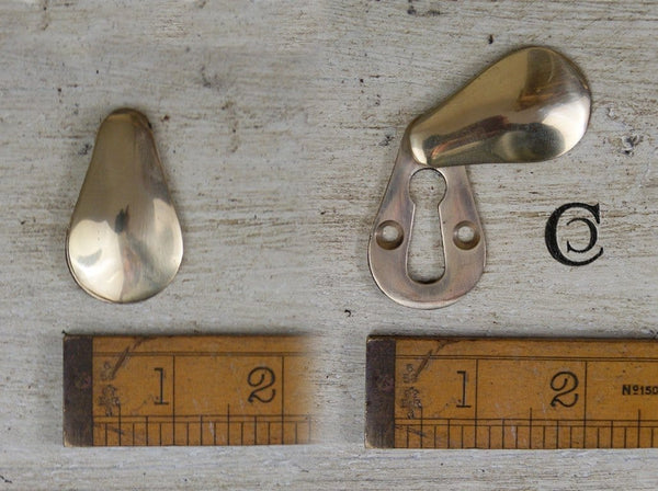 Escutcheon Peardrop Brass 50mm