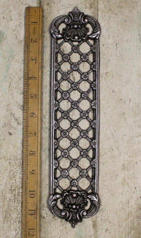 Push Finger Plate JALI LATTICE Antique Iron 300mm