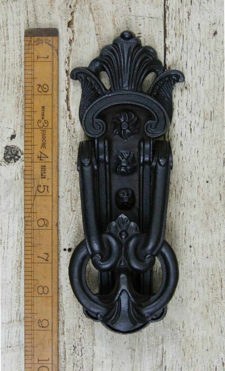 Door Knocker KENRICK Style Dec Antique Cast Iron 230mm – Cottingham ...