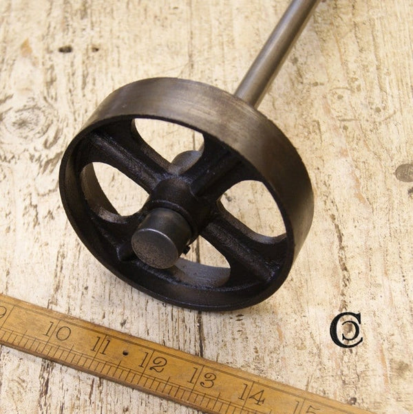 Castor Wheel Industrial Cast Iron 115mm 16mm Diameter Hole