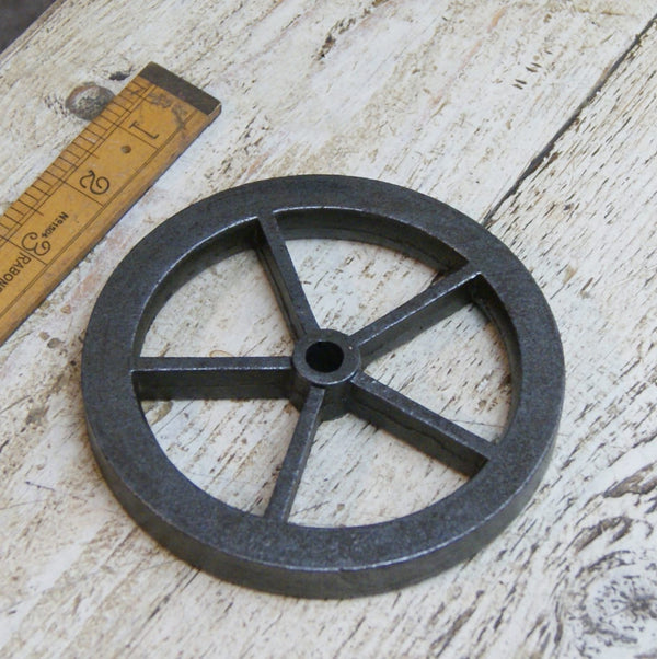 Castor Wheel Industrial Cast Iron 125mm 9.5mm hole