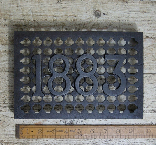 Air Brick Double 1883 Cast Antique Iron 235mm x 159mm