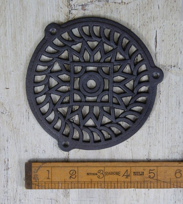 Air Vent Extraction Cover Round Tabs Cast Iron 125mm