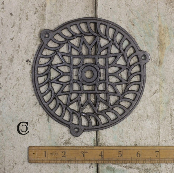 Air Vent Extraction Cover Round Tabs Cast Iron 150mm