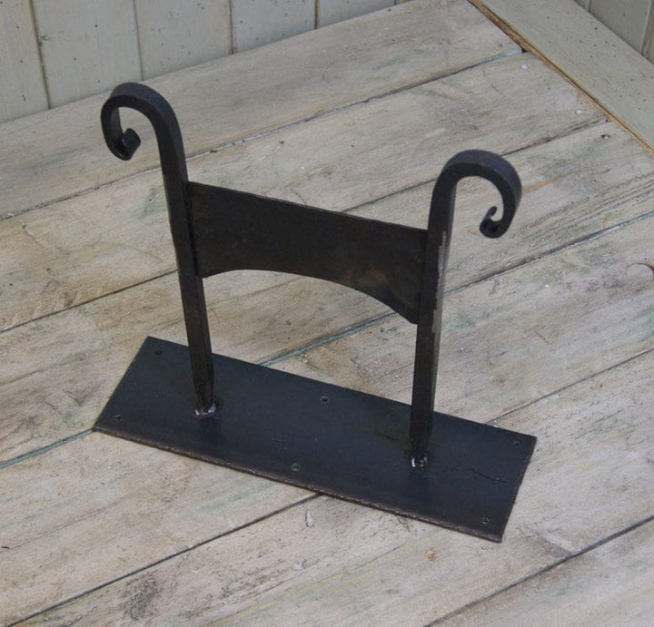 Boot Scraper Curly Top Hand Forged Mounting Plate 300mm