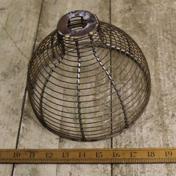 Pendant Shade BELL CAGE Antique Iron 200mm Diameter