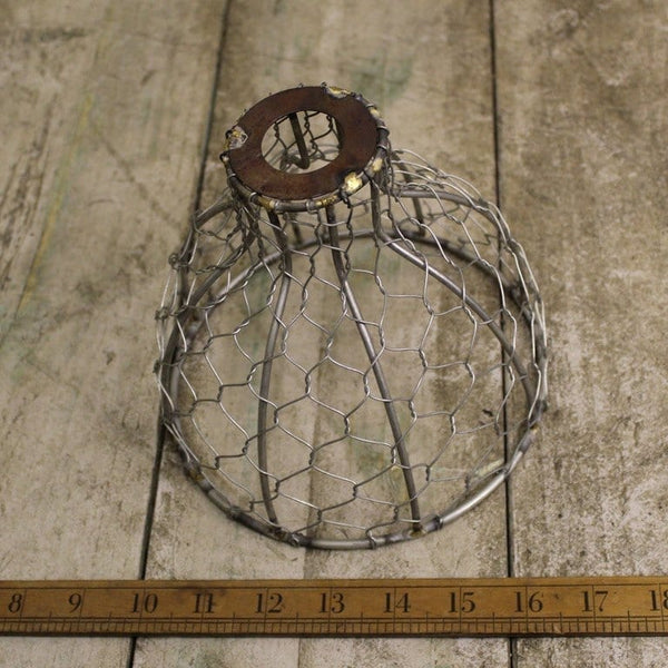 Pendant Shade BELL CHICKEN WIRE Antique Iron 170mm