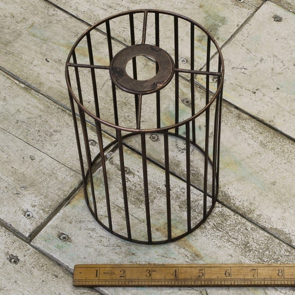 Pendant Shade DRUM CAGE Antique Copper 140mm Diameter x 200mm High