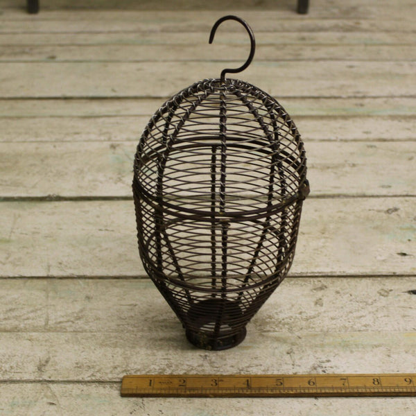 Pendant Shade Cage LOBSTER POT Antique Copper 125mm Diameter