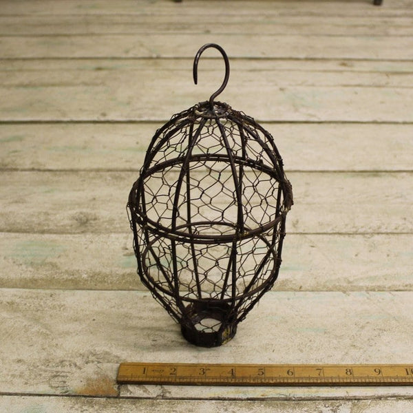 Pendant Shade CHICKEN WIRE ACORN Antique Copper 125mm Diameter