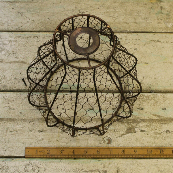 Pendant Shade CHICKEN WIRE TEAR DROP Antique Copper 165mm