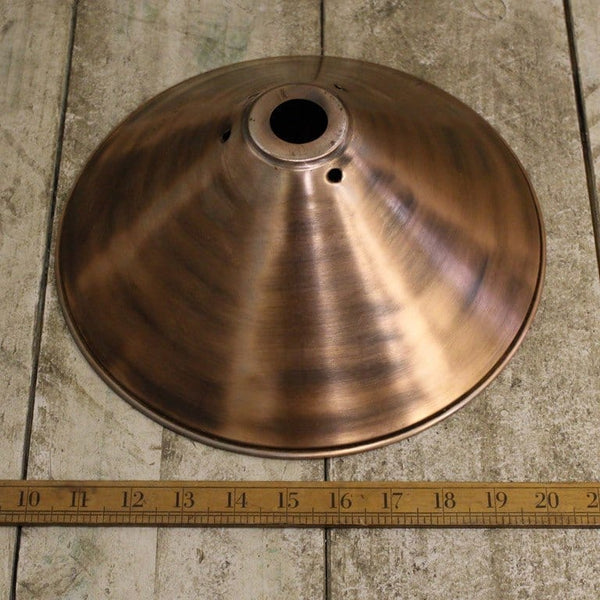 Pendant Shade COOLIE Shallow Antique Copper 265mm Diameter