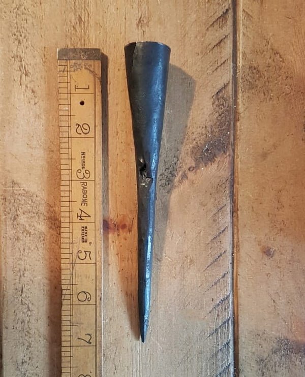 Candle Holder SPIKE Design Hand Forged Black 26mm x 200mm