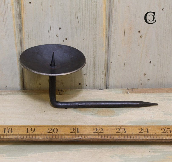 Candle Holder SPIKE Knock in 90 DEGREES Hand Forged Black Wax 150mm