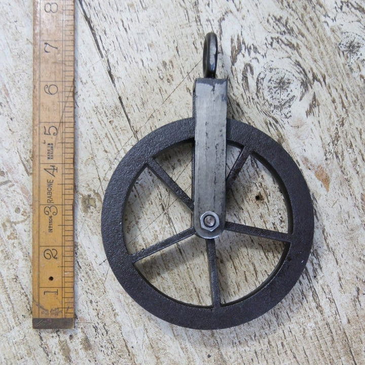 Pulley Wheel Hanging Loop (for Lamp) Antique Iron 120mm