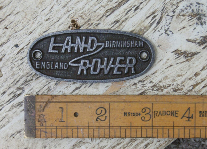 Plaque Oval LAND ROVER Antique Iron 30mm x 75mm