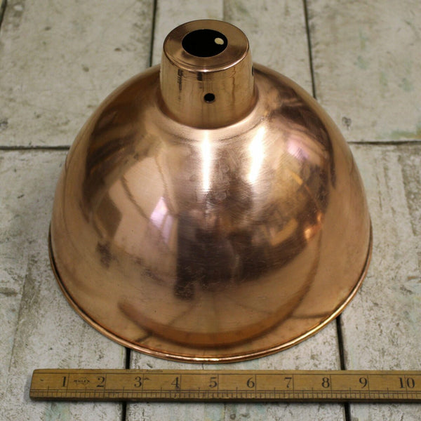 Pendant Hanging Light Shade STUDY Polished Copper 250mm Diameter