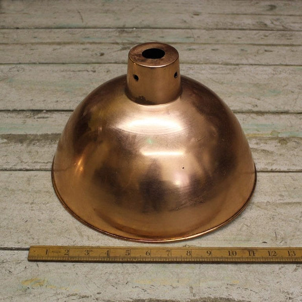 Pendant Hanging Light Shade STUDY Polished Copper 300mm Diameter