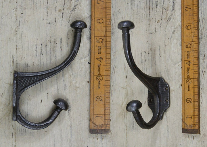 Hat Coat Hook Lined Large Cast Antique Iron (GE4314)