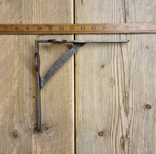 Shelf Bracket GALLOWS Plain Lugs Cast Antique Iron 213mm x 213mm