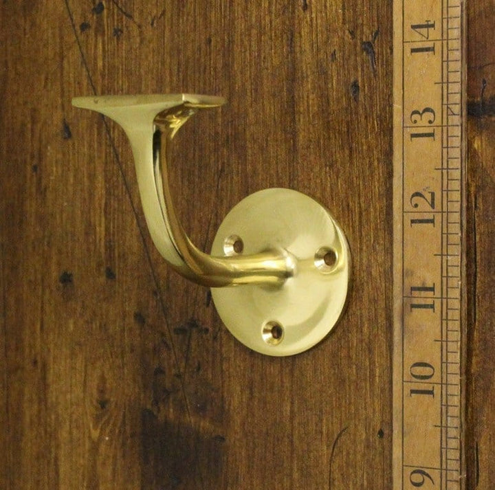 Hand Rail Bracket Victorian Solid Brass 80mm