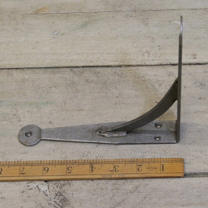 Shelf Bracket GALLOWS Hand Forged Penny End Antique Iron 175mm x 175mm