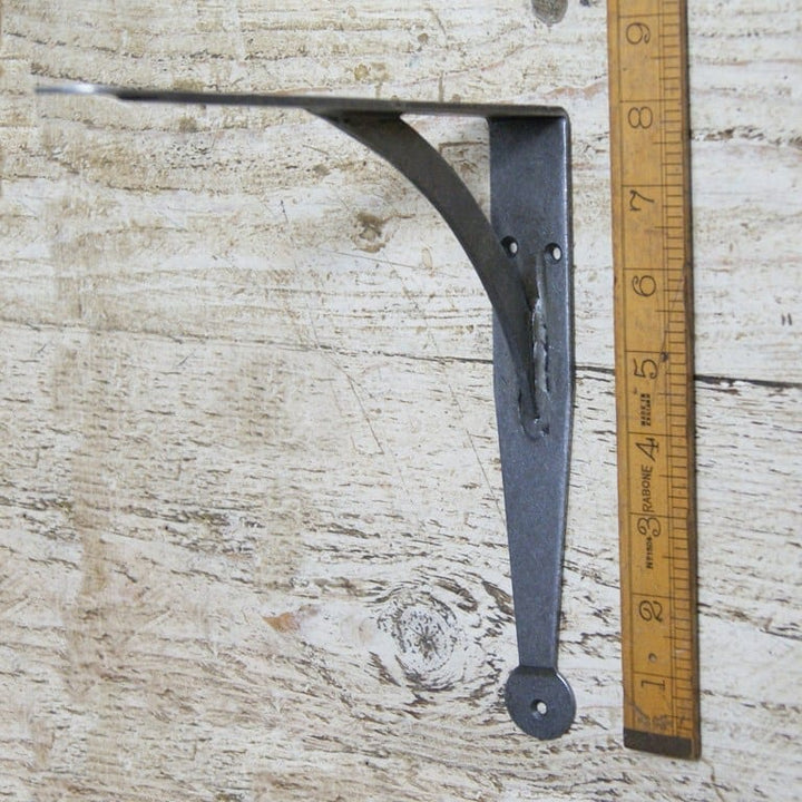 Shelf Bracket GALLOWS Hand Forged Penny End Antique Iron 200mm x 200mm