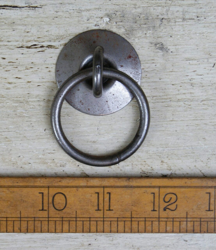 Ring Back Plate Handle Antique Iron 47mm Overall Diameter (AF013)