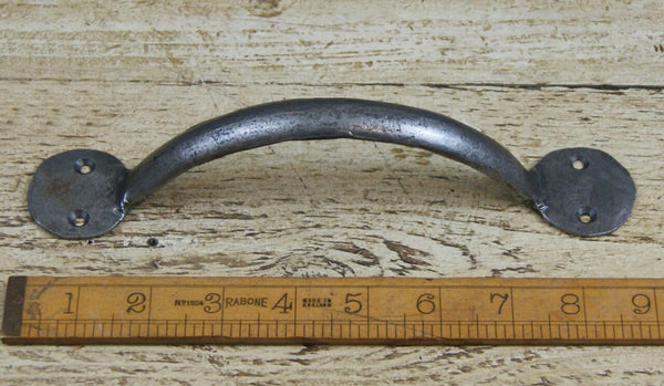 Pull Handle Round End Hand Forged 2 Hole Antique Iron 215mm