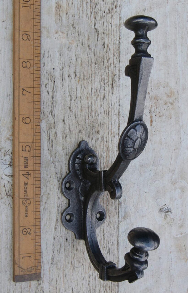 Hat Coat Hook REGAL Cast Antique Iron 250mm