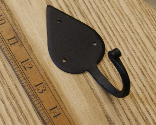 Gothic Leaf Hook Hand Forged Black Wax 115mm