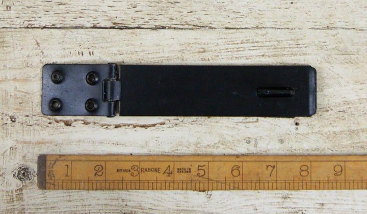 Hasp Staple Plain Antique Black Wax 150mm