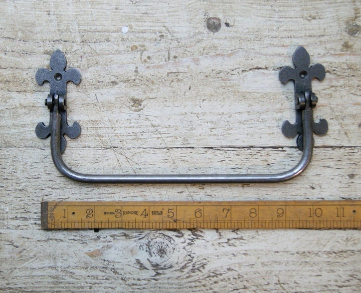 Umbrella Walking Stick Holder Pew Hinged Antique Iron 250mm x 100mm