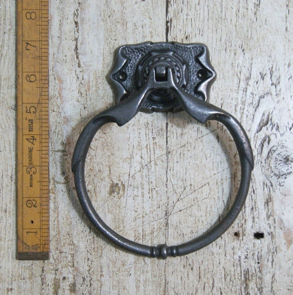 Towel Ring Curtain Holder BALMORAL Cast Antique Iron 180mm