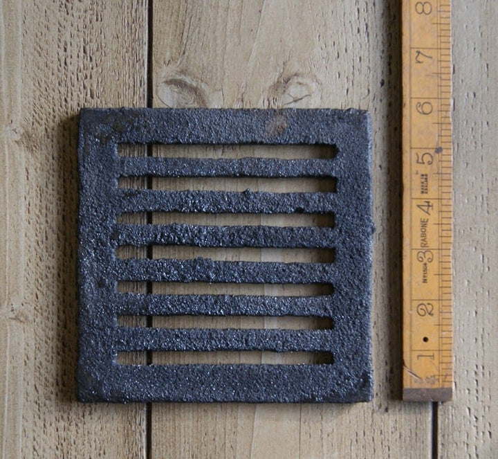 Drain Cover / Wall Vent Square LINED Cast Iron 150mm